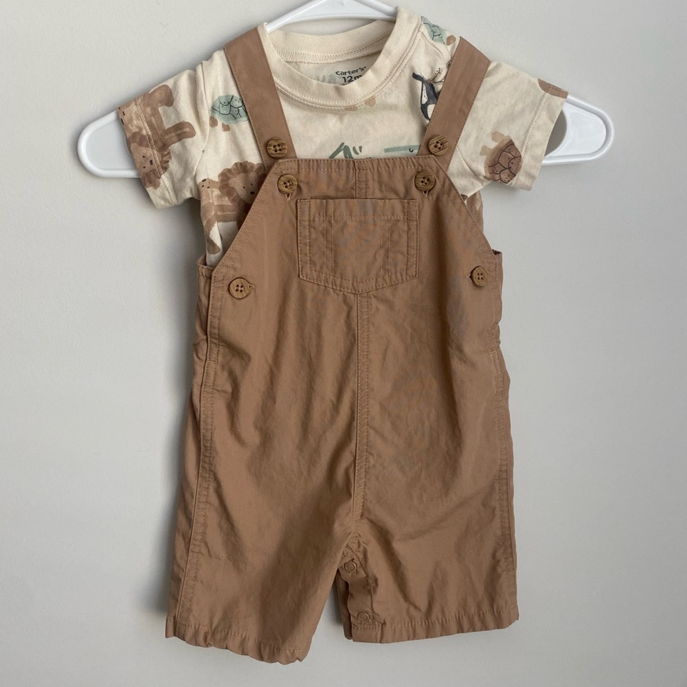 Carter's Overall Animal Print Set
